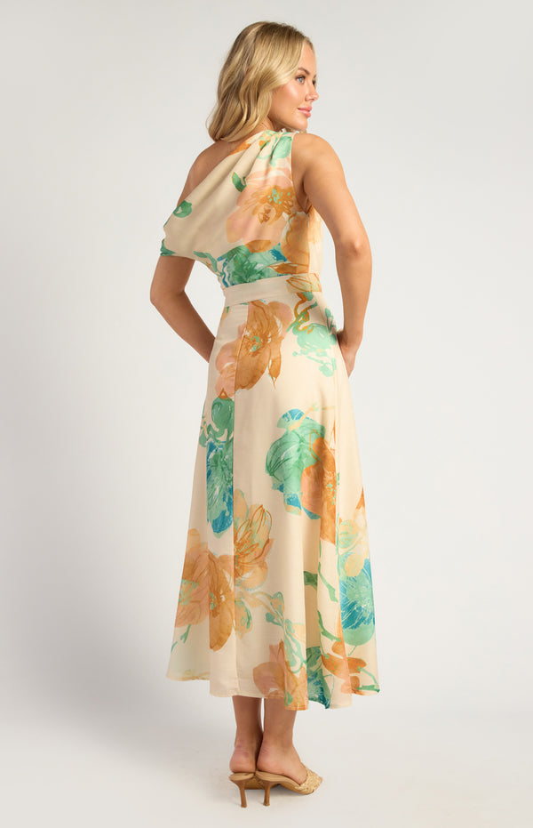 Jamison Floral Dress - Tangerine