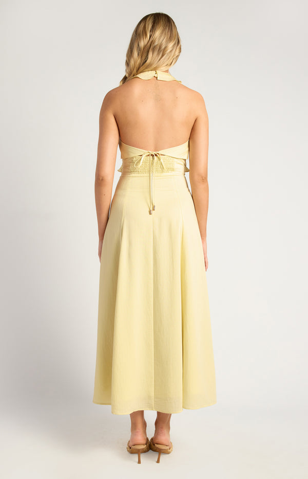 Gracia Midi Dress - Lemon