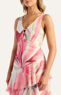 Pricilla Floral Maxi Dress - Pink