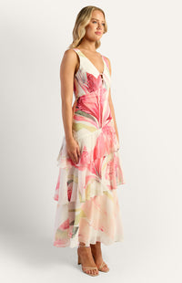 Pricilla Floral Maxi Dress - Pink