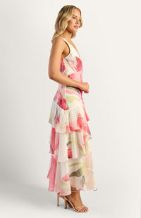 Pricilla Floral Maxi Dress - Pink