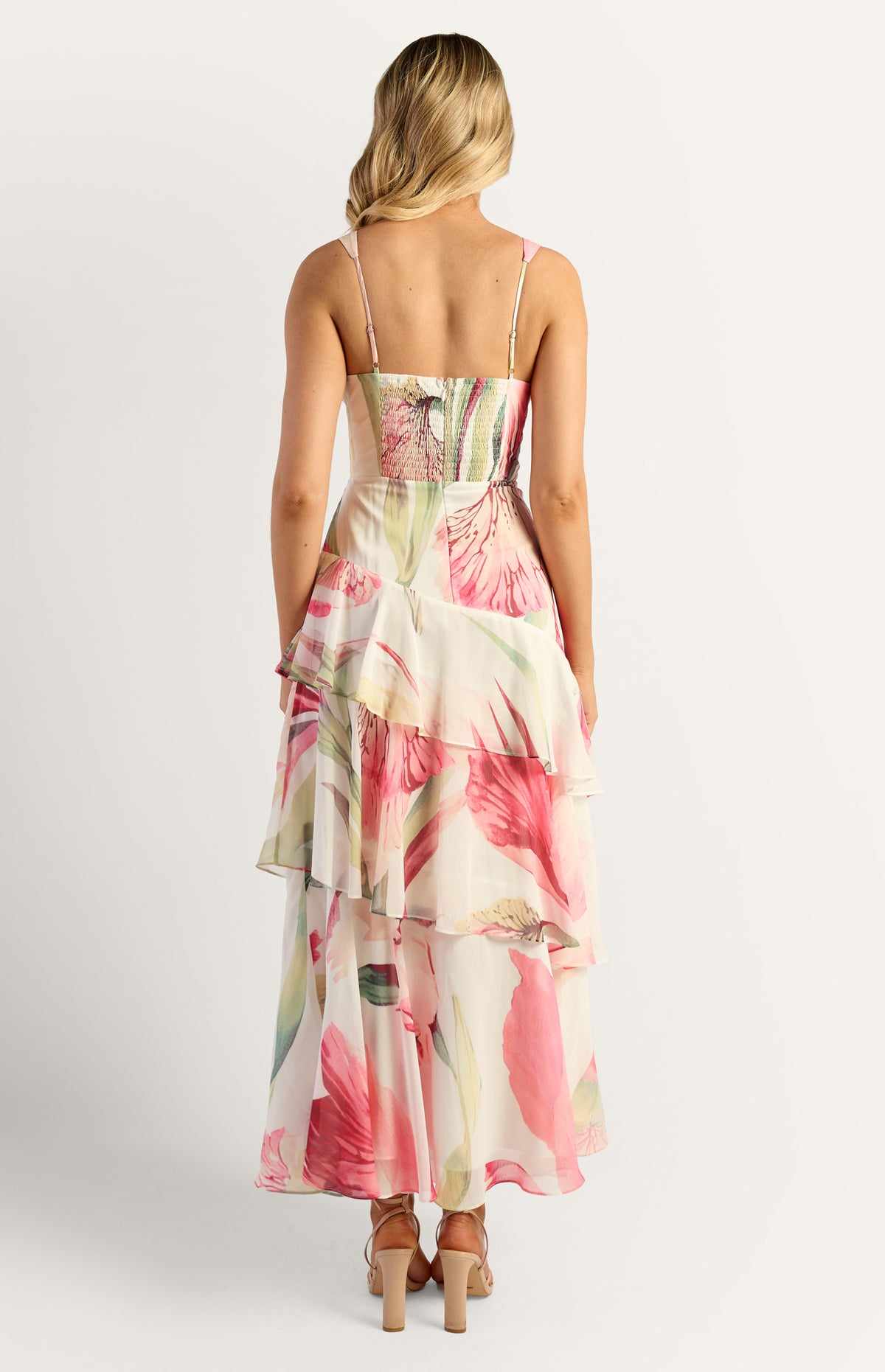 Pricilla Floral Maxi Dress - Pink