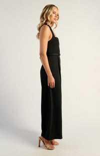 Romana Halter Jumpsuit - Black