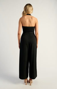 Romana Halter Jumpsuit - Black