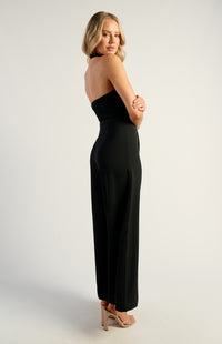 Romana Halter Jumpsuit - Black