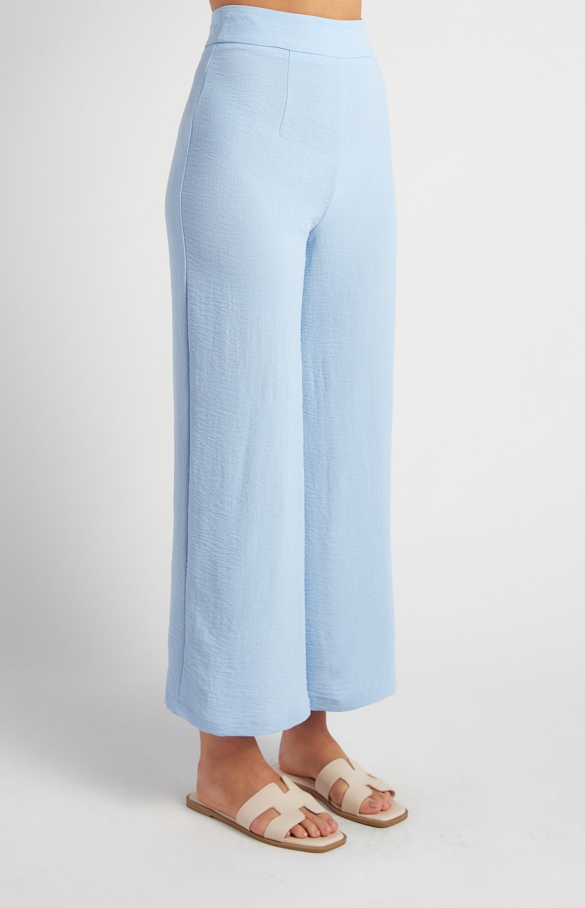Londyn Wide Leg Pants - Pale Blue