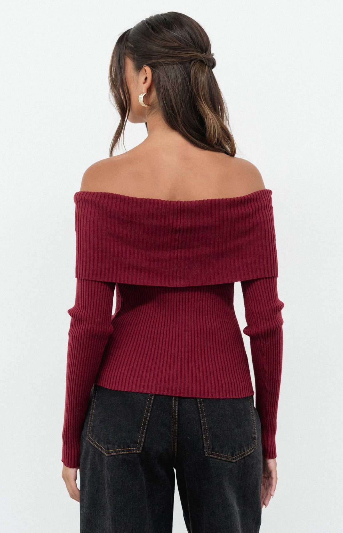 Sahara Long Sleeve Top - Wine