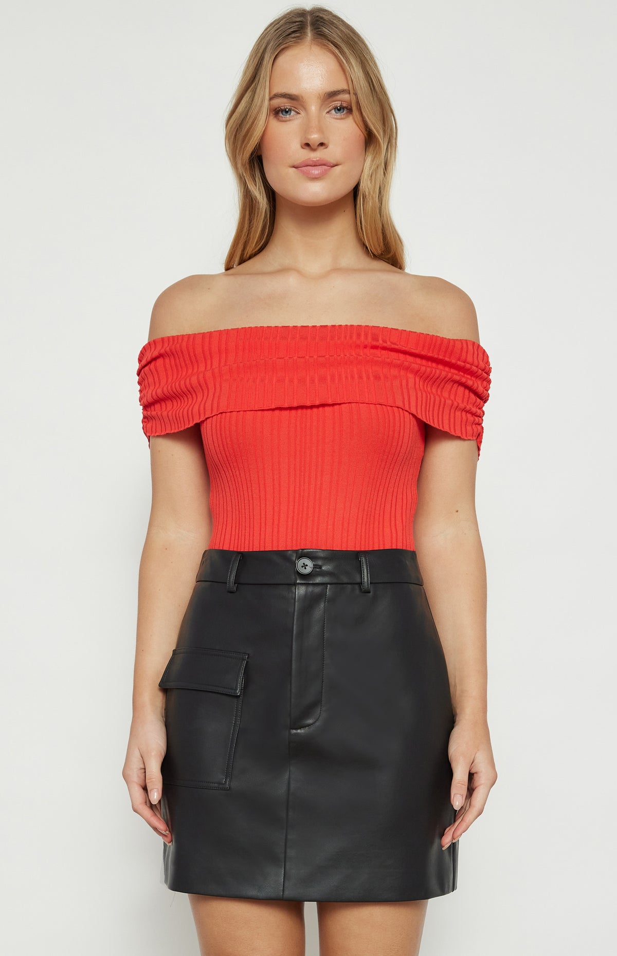Sylvie Knit Bodysuit - Red