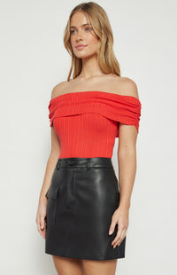 Sylvie Knit Bodysuit - Red