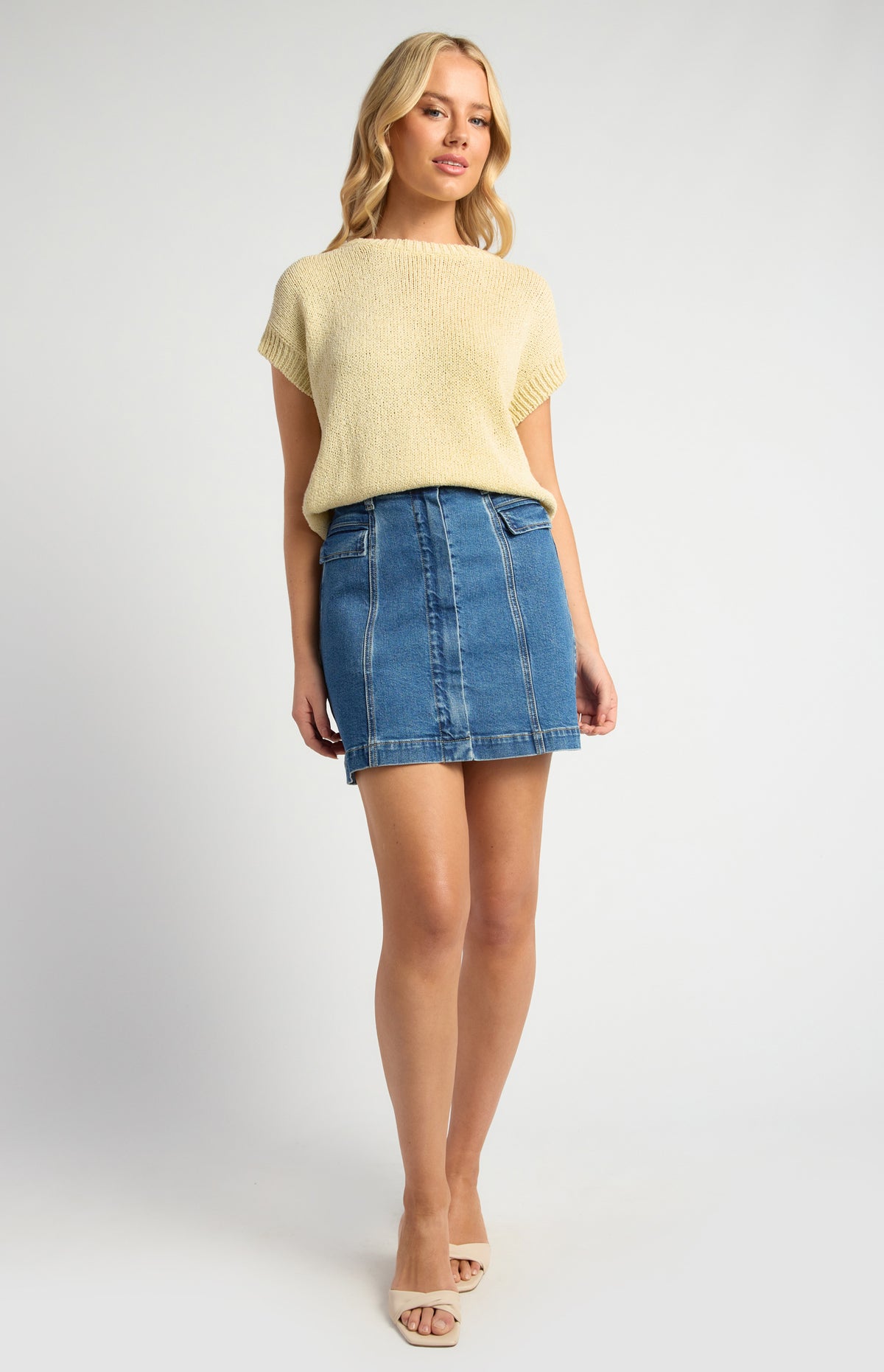 Yuri Short Sleeve Knit Top - Butter