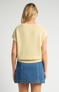 Yuri Short Sleeve Knit Top - Butter