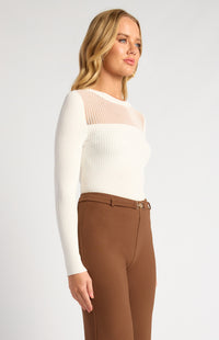 Liah Long Sleeve Top - White