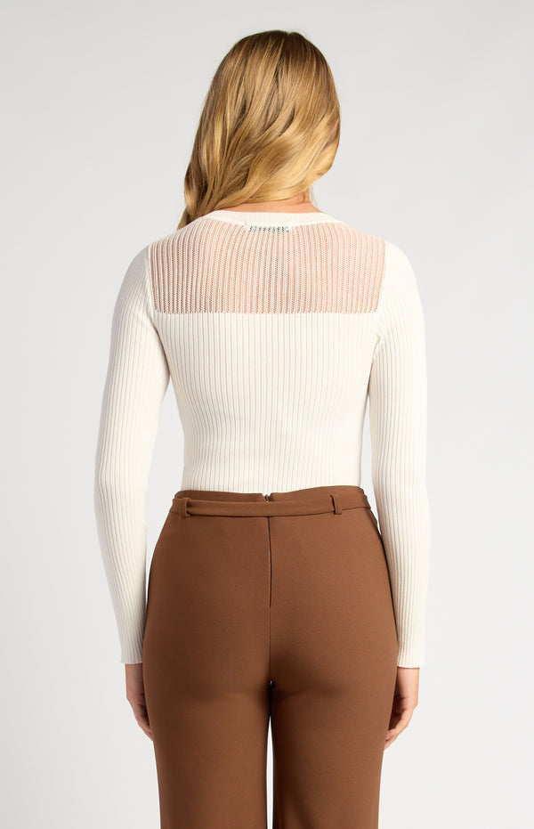 Liah Long Sleeve Top - White