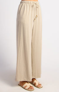 Joshua Wide Leg Pants - Stone
