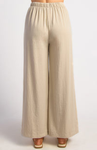 Joshua Wide Leg Pants - Stone