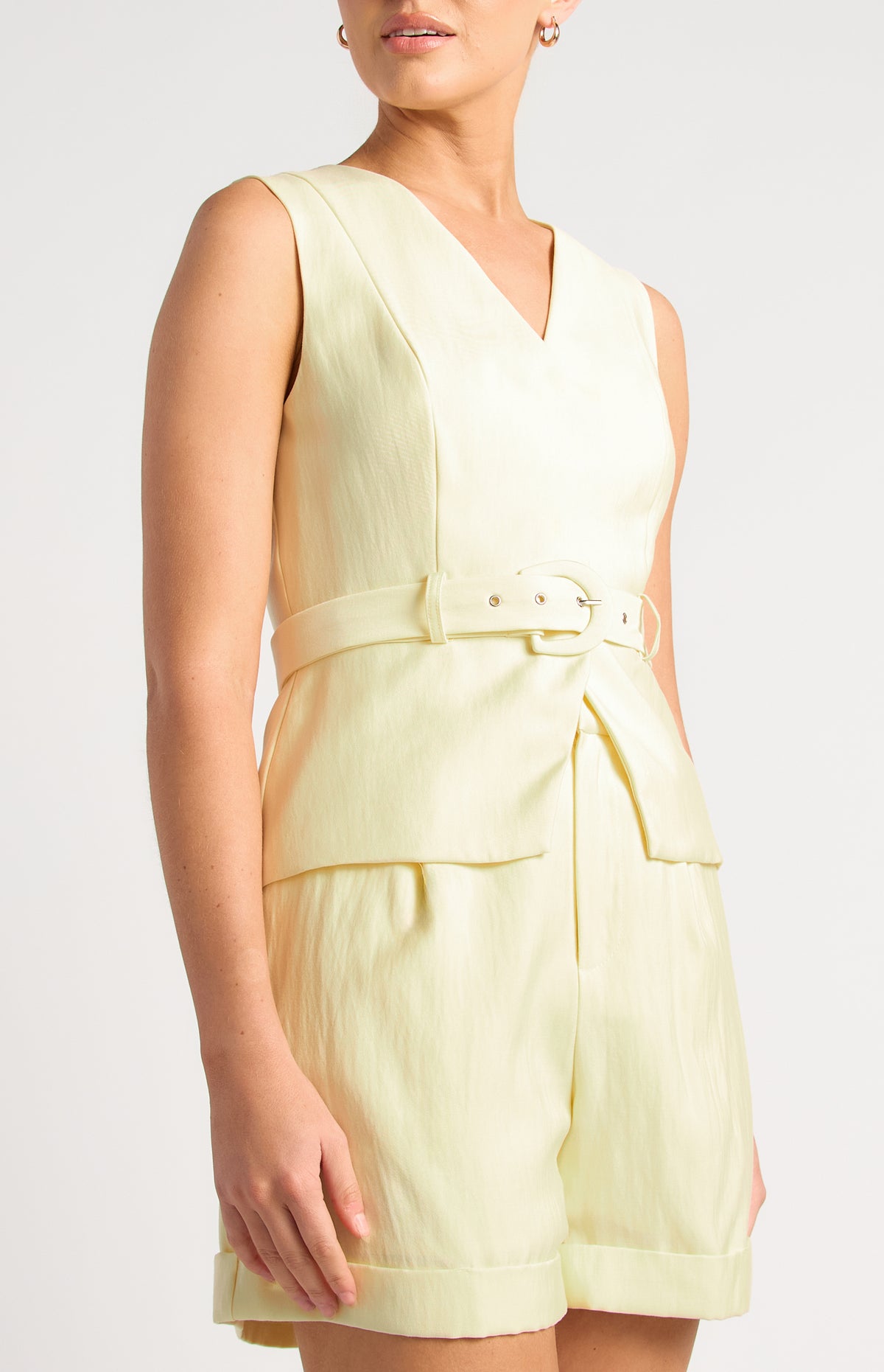 Lidia Vest & Shorts Set - Butter