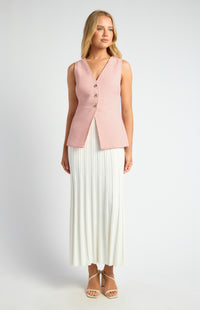 Harling Tweed Vest - Pink/White Marl