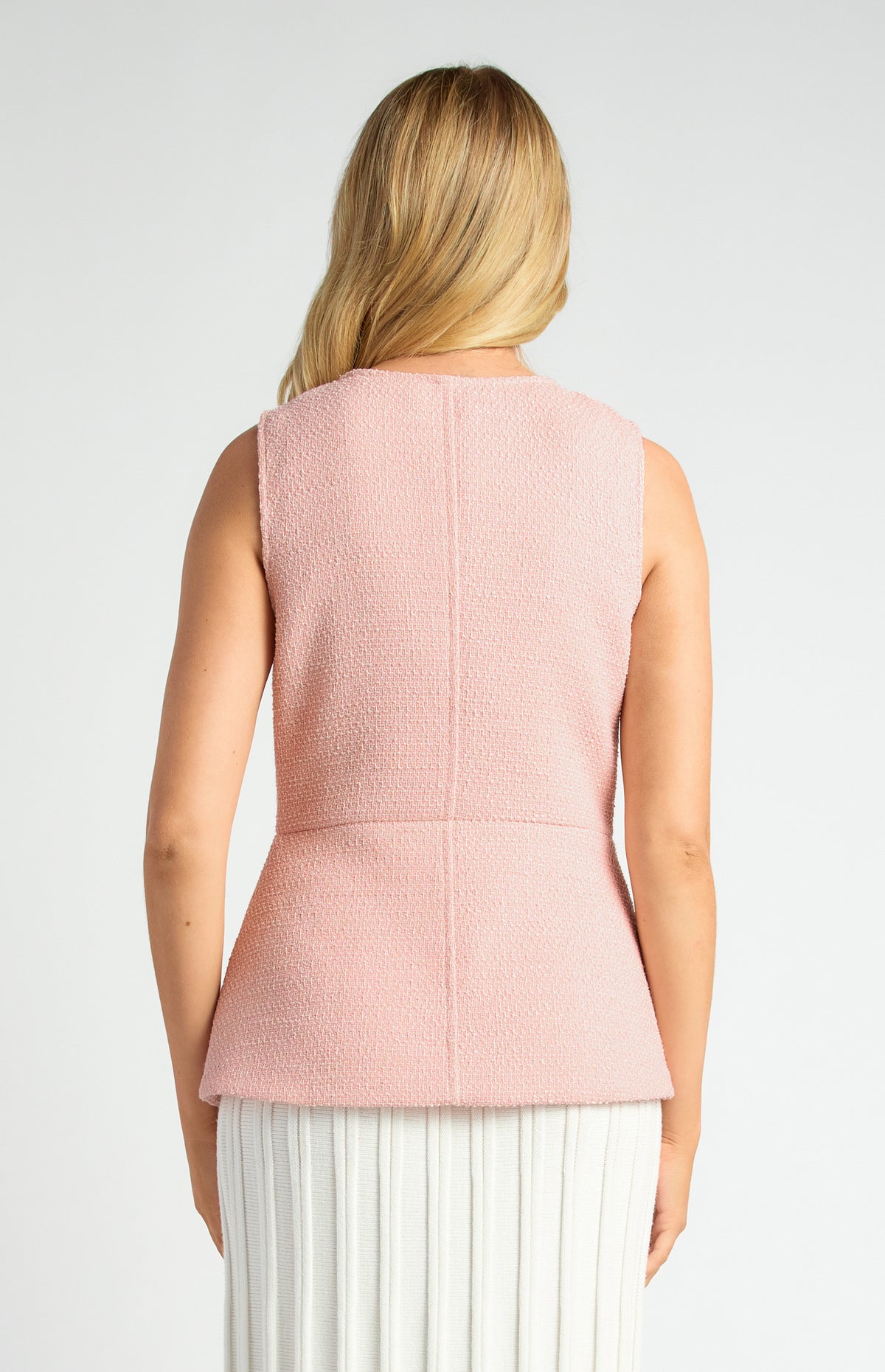 Harling Tweed Vest - Pink/White Marl