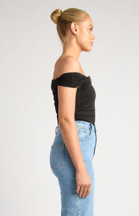 Lawson Off-Shoulder Bodysuit - Black