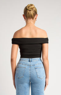 Lawson Off-Shoulder Bodysuit - Black