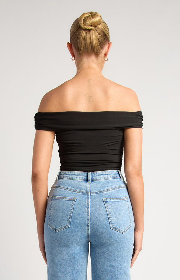 Lawson Off-Shoulder Bodysuit - Black