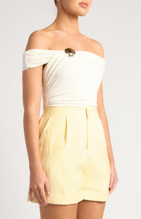 Lawson Off-Shoulder Bodysuit - White