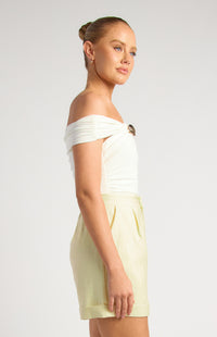 Lawson Off-Shoulder Bodysuit - White