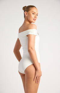 Lawson Off-Shoulder Bodysuit - White