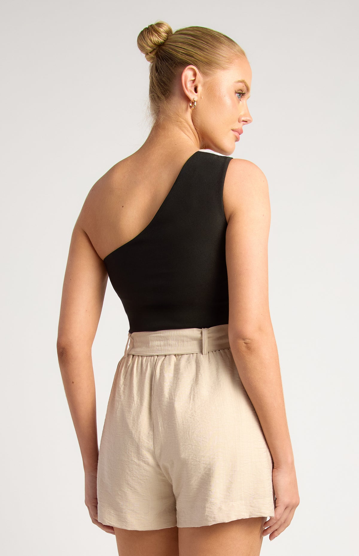 Marline One Shoulder Top - Black