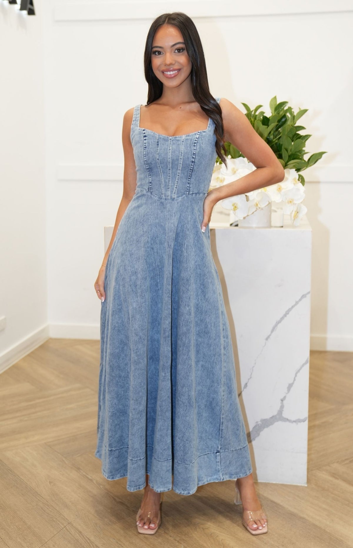 Sydnee Maxi Dress - Denim