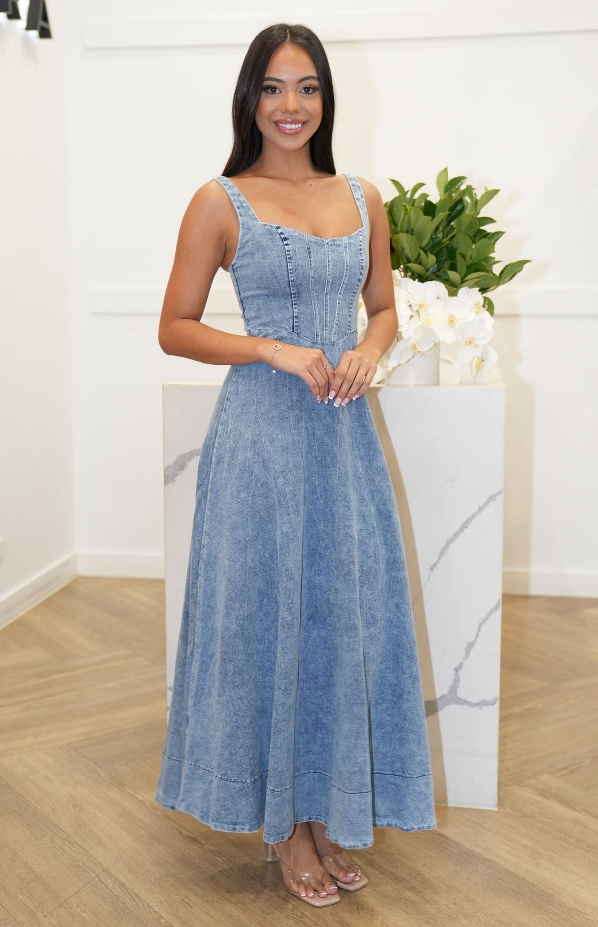 Sydnee Maxi Dress - Denim