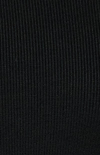 Bindy Bubble Sleeve Knit Midi Dress - Black