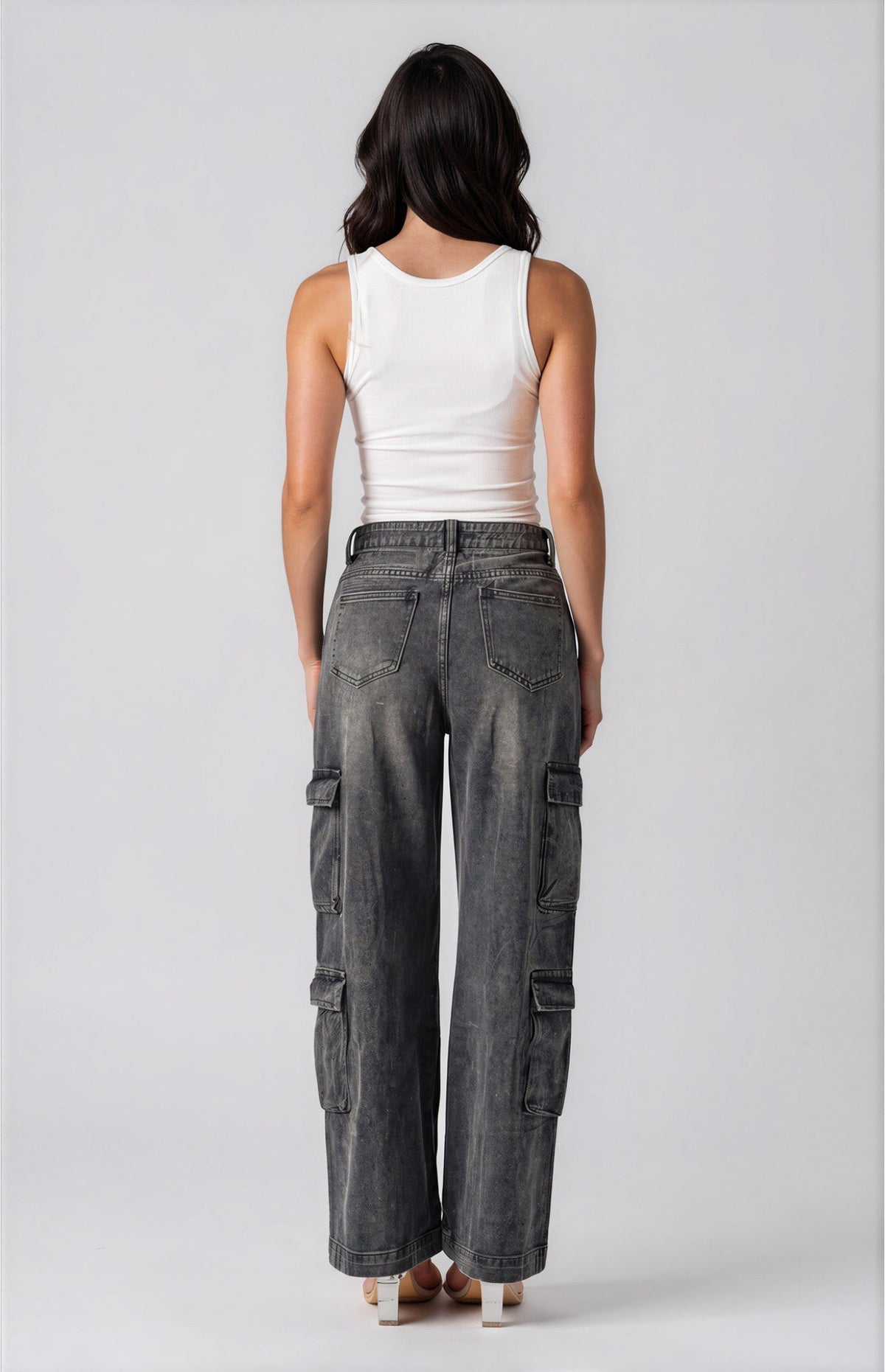 Ivy Wide Leg Jeans - Black Wash