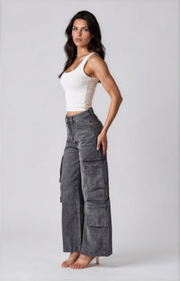 Ivy Wide Leg Jeans - Black Wash