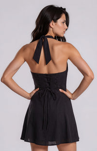 Miravelle Halter Mini Dress - Black