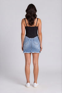 Addison Mini Skirt - Denim
