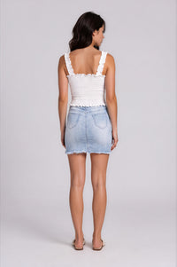 Dina Mini Skirt - Light Wash Denim