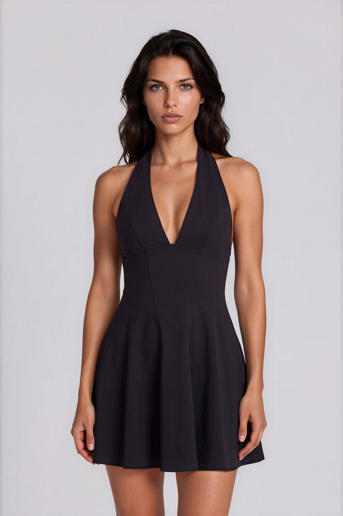 Miravelle Halter Mini Dress - Black