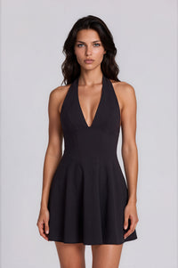 Miravelle Halter Mini Dress - Black