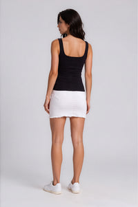 Taylor Mini Skirt - White Denim