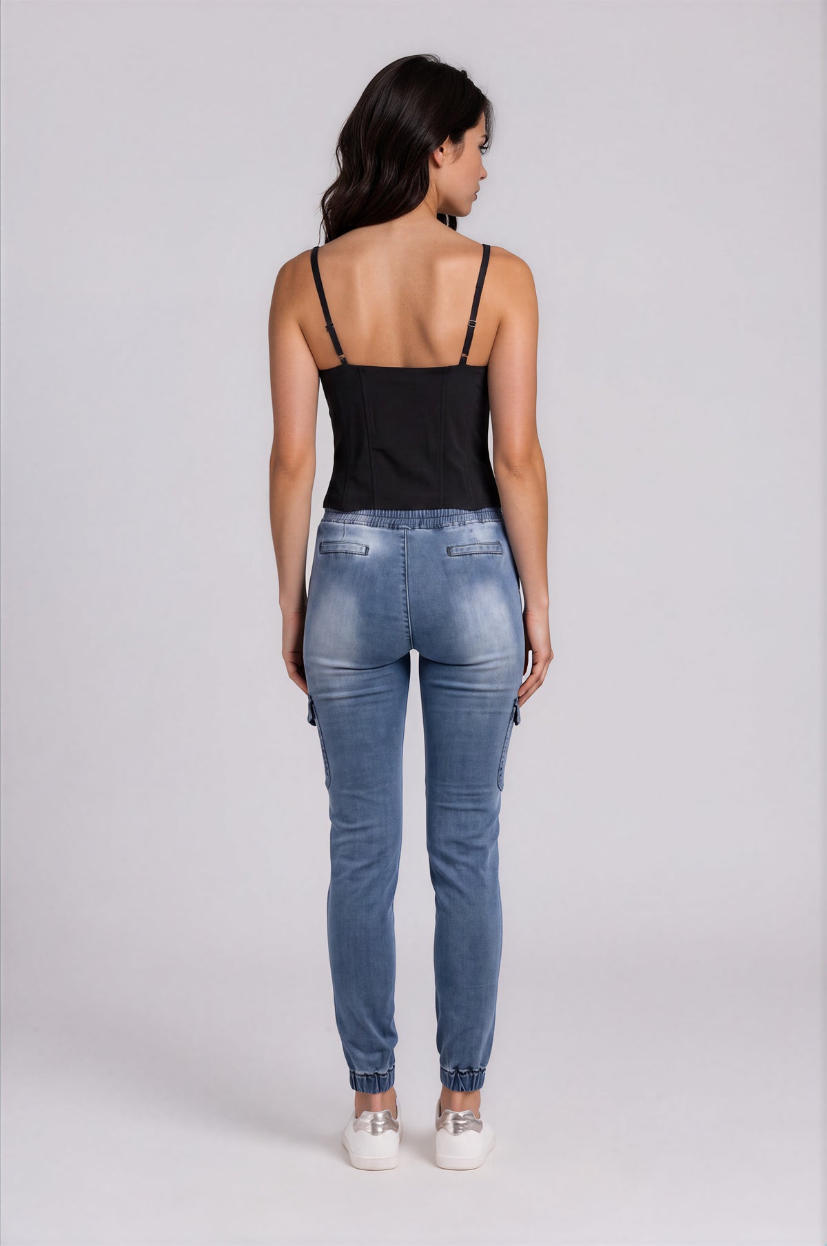 Frankie Cargo Jeans - Dark Denim