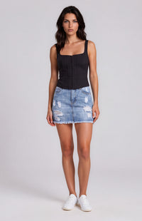 Addison Mini Skirt - Denim
