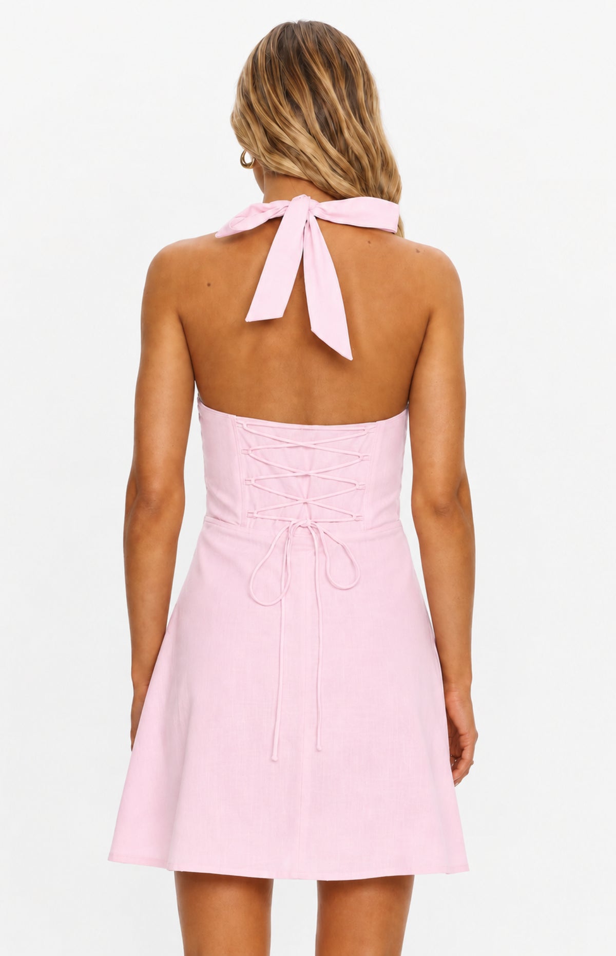 Miravelle Halter Mini Dress - Pink