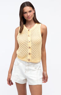 Paulo Sleeveless Knit Top - Butter