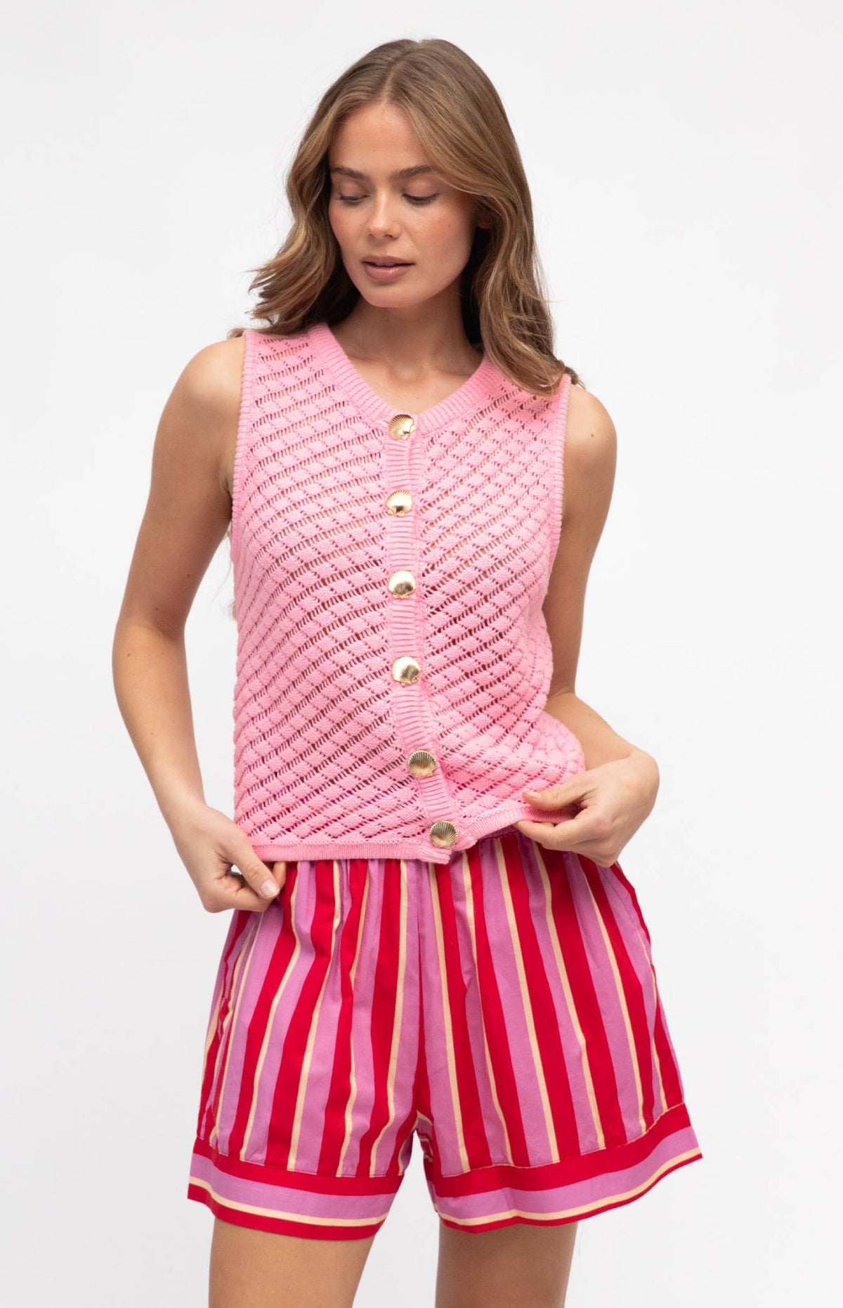 Paulo Sleeveless Knit Top - Pink