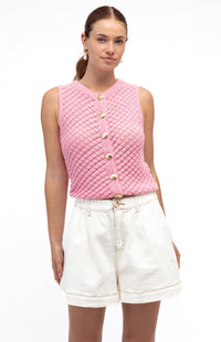 Paulo Sleeveless Knit Top - Pink
