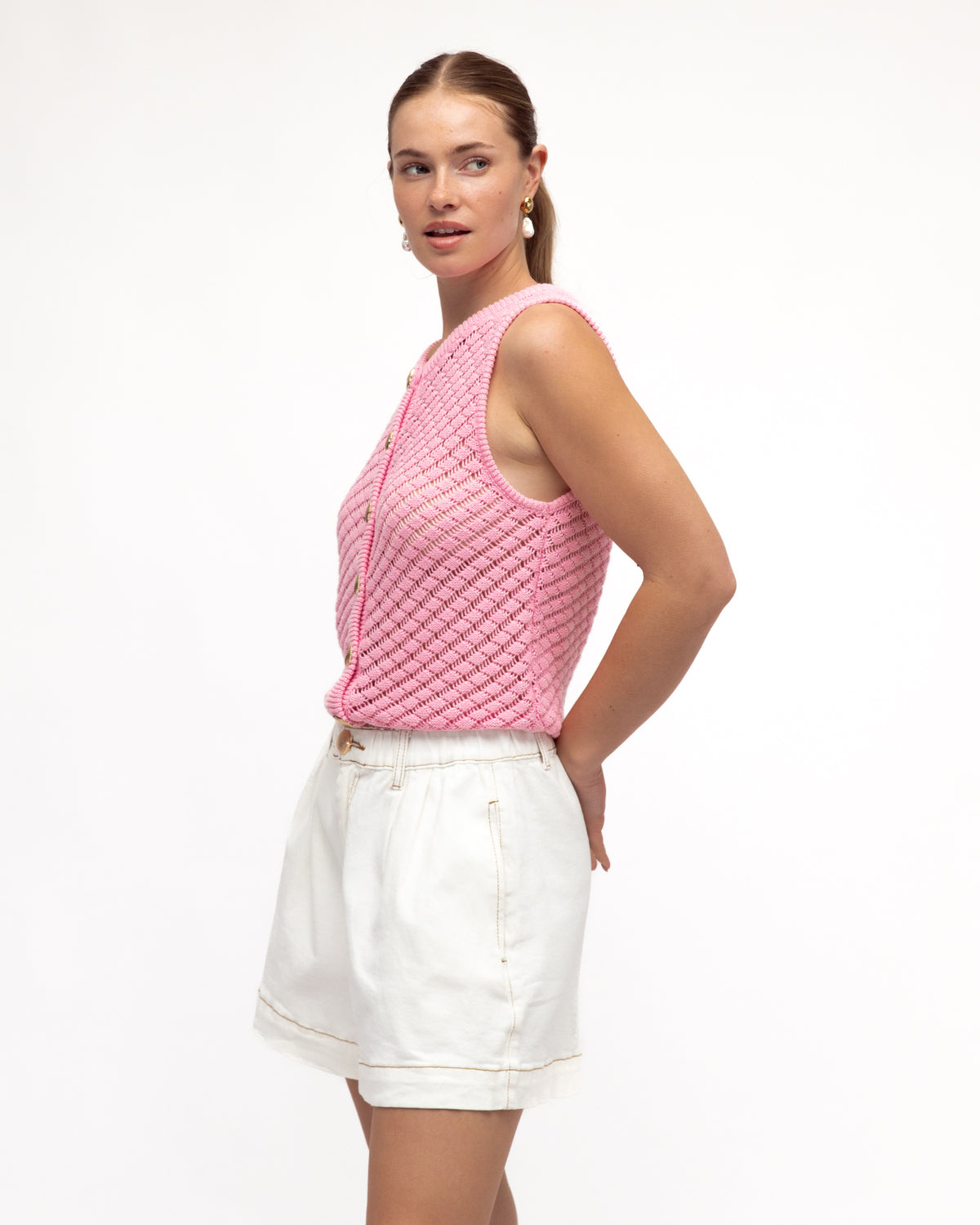 Paulo Sleeveless Knit Top - Pink