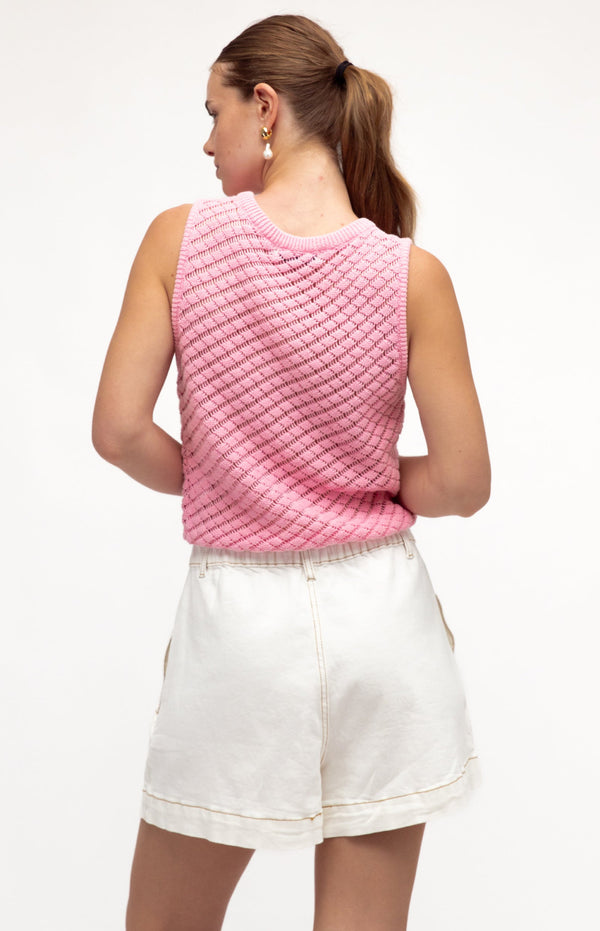 Paulo Sleeveless Knit Top - Pink
