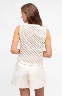 Paulo Sleeveless Knit Top - White