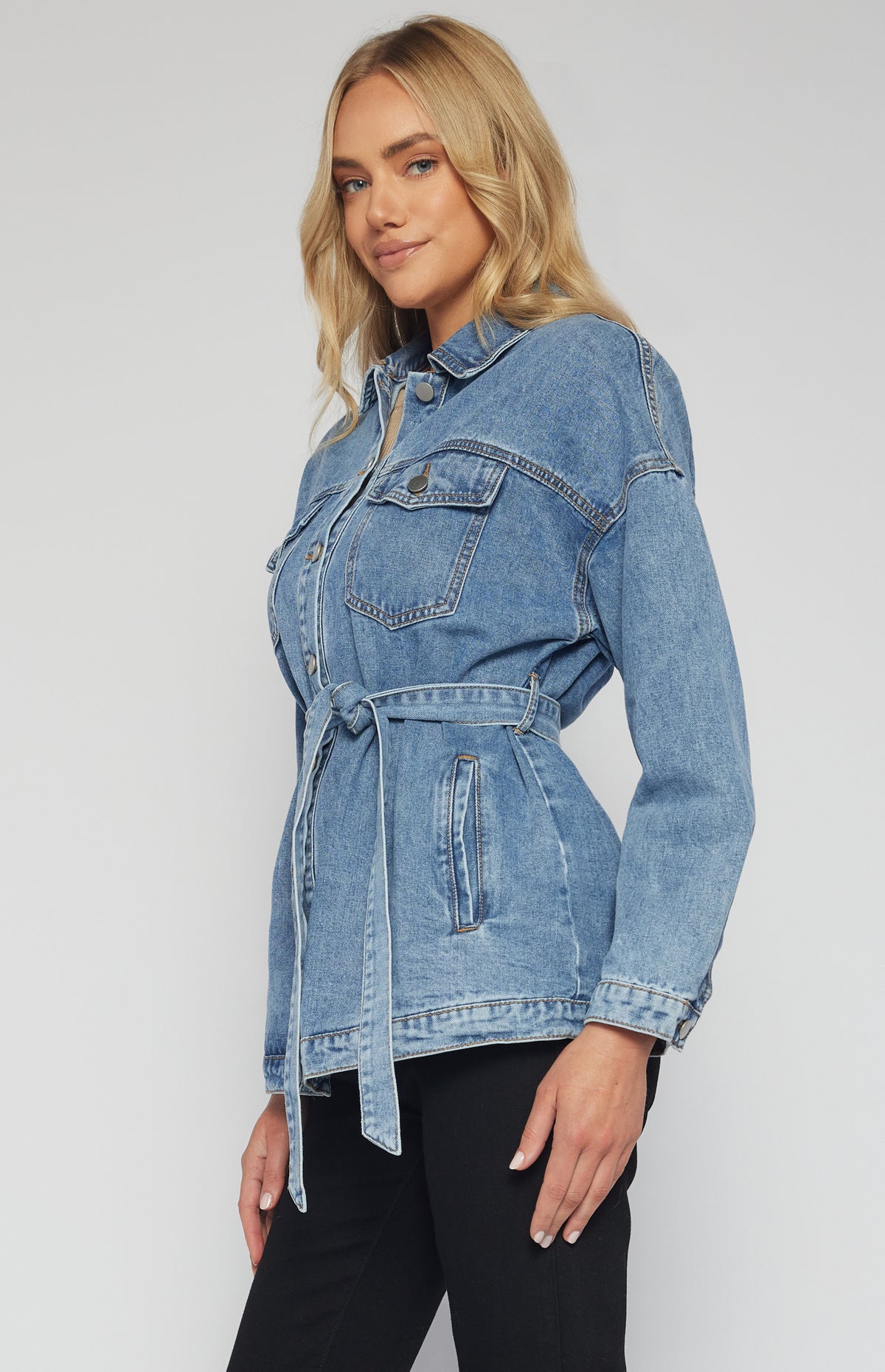 Aquila Button-Up Jacket - Denim